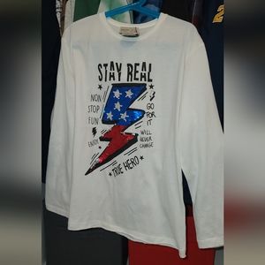 NWT Zara Stay Real true hero longsleeve t-shirt size US 9